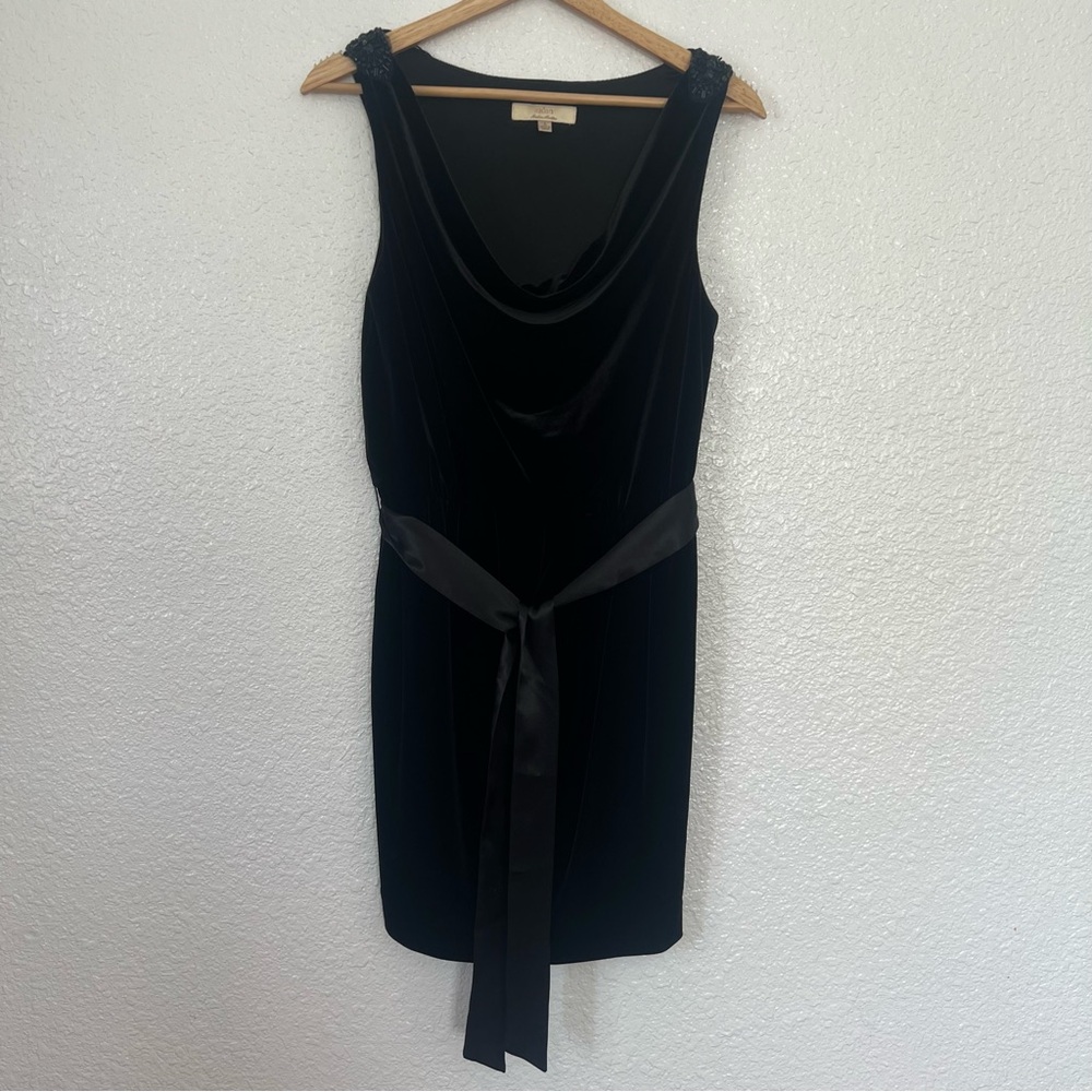 Aidan Mattox Black Sheath Mini Dress 6